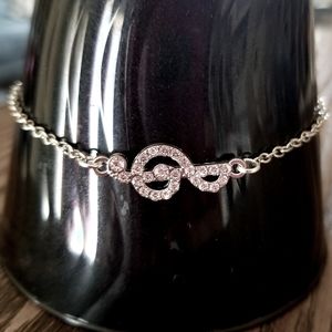 New Anklet Crystal Treble Clef Ankle Bracelet